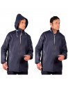 Tradineur - Chubasquero con capucha - Fabricado al 100% poliéster - Costura termoselladas - Talla XL, XXL - Color Azul Oscuro