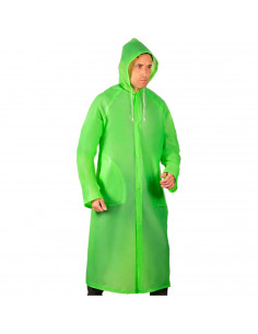 Tradineur - Chubasquero con capucha - Fabricado al 100% poliéster - Costura termoselladas - Talla XL, XXL - Color Verde