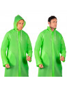Tradineur - Chubasquero con capucha - Fabricado al 100% poliéster - Costura termoselladas - Talla XL, XXL - Color Verde