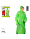 Tradineur - Chubasquero con capucha - Fabricado al 100% poliéster - Costura termoselladas - Talla XL, XXL - Color Verde