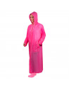 Tradineur - Chubasquero con capucha - Fabricado al 100% poliéster - Costura termoselladas - Talla M, L - Color Rosa