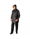 Tradineur - Chubasquero de 2 piezas con capucha - Fabricado al 100% poliéster - Costura termoselladas - Talla XL, XXL - Color Ne