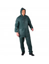 Tradineur - Chubasquero de 2 piezas con capucha - Fabricado al 100% poliéster - Costura termoselladas - Talla XL, XXL - Color Ve