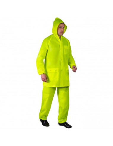 Tradineur - Chubasquero de 2 piezas con capucha - Fabricado al 100% poliéster - Costura termoselladas - Talla XL, XXL - Color Am