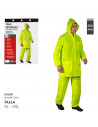 Tradineur - Chubasquero de 2 piezas con capucha - Fabricado al 100% poliéster - Costura termoselladas - Talla XL, XXL - Color Am
