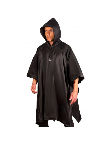 Tradineur - Poncho de moto impermeable con capucha - Fabricado al 100% poliéster - Costura termoselladas - Talla XL, XXL - Color