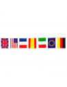 Tradineur - Guirnalda con banderas internacionales - Fabricado en Plástico - Ideal para decorar una fiesta de cumpleaños, una bo