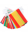 Tradineur - Guirnalda con banderas internacionales - Fabricado en Plástico - Ideal para decorar una fiesta de cumpleaños, una bo