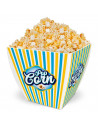 Tradineur - Bol de palomitas cuadrado "Pop Corn" - Fabricado en Plástico - Recipiente reutilizable para cine en casa - Capacidad