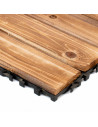 Tradineur - Baldosa de madera natural para terraza - Fácil instalación - Decoración y protección para exteriores - 30 x 30 cm -