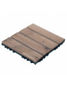 Tradineur - Baldosa de madera natural para terraza - Fácil instalación - Decoración y protección para exteriores - 30 x 30 cm -