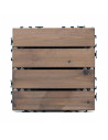 Tradineur - Baldosa de madera natural para terraza - Fácil instalación - Decoración y protección para exteriores - 30 x 30 cm -