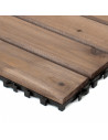 Tradineur - Baldosa de madera natural para terraza - Fácil instalación - Decoración y protección para exteriores - 30 x 30 cm -