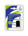 Tradineur - Pack de 2 pinzas sujetapapeles, brazos plegables de acero, sujeción de documentos, folios, clips para oficina (Negro