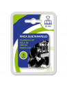 Tradineur - Pack de 4 pinzas sujetapapeles, brazos plegables de acero, sujeción de documentos, folios, clips para oficina (Negro