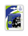 Tradineur - Pack de 8 pinzas sujetapapeles, brazos plegables de acero, sujeción de documentos, folios, clips para oficina (Negro