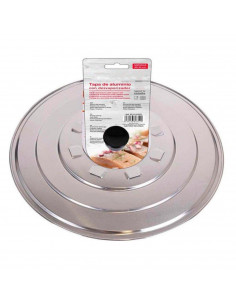 Tapa de aluminio con desvaporizador para sartén, 32 cm, tapa para sartenes y ollas, tapadera multiusos, tapadera antisalpicadura