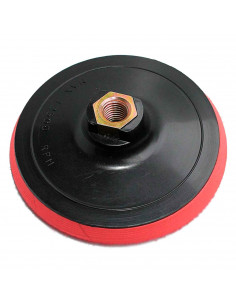 Tradineur - Disco de lijado, plato compatible con lijadoras, amoladoras angulares, pulidoras, incluye enganche de rosca, 12500 R