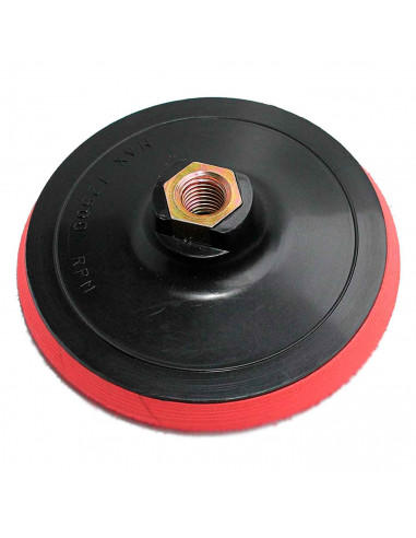 Tradineur - Disco de lijado, plato compatible con lijadoras, amoladoras angulares, pulidoras, incluye enganche de rosca, 12500 R