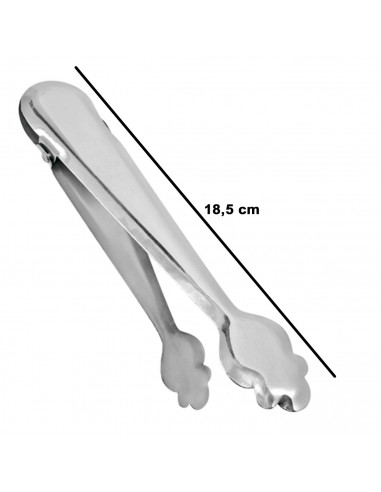 Tradineur - Pinza de hielo de acero inoxidable, compatible con cubitera, cocina, bar, restaurante, hostelería, apta para lavavaj