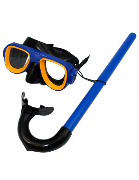Tradineur - Gafas de buceo con tubo para niños, plástico y goma, accesorio para deportes acuáticos, mar, playa, piscina, talla i