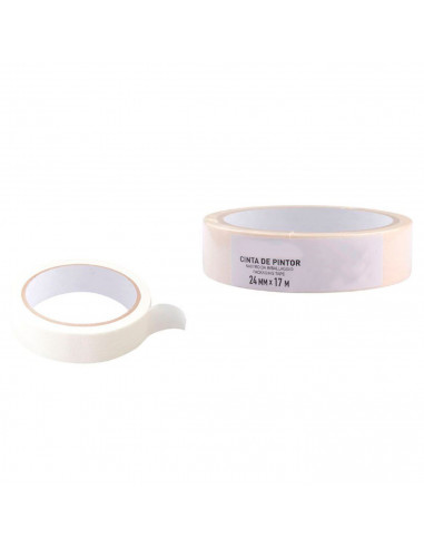 Tradineur - Cinta de pintor, cinta carrocero para pintar y enmascarar, adhesiva, removible, no deja residuos, protector de muebl