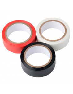 Tradineur - Pack de 3 cintas aislantes autoadhesivas de pvc, instalaciones eléctricas, reparar, proteger y agrupar cables, brico