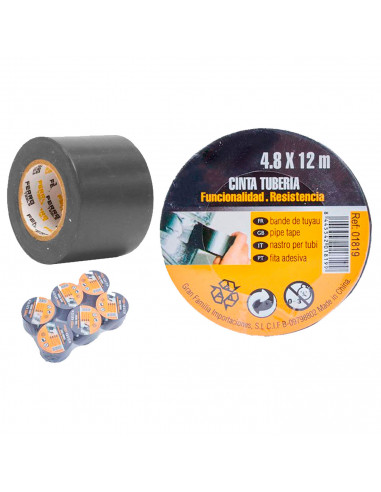 Tradineur - Cinta adhesiva para tuberias - Precinto multiusos - Bricolaje y herramientas - Aptos para superficies como plástico,