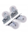 Tradineur - Pack de 4 Ruedas para Mubles - Fabricado en Acero Inoxidable - Apto para una amplia gama de muebles - Ø 3 x 4,5 cm