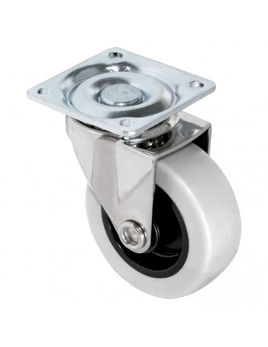Tradineur - Pack de 4 Ruedas para Mubles - Fabricado en Acero Inoxidable - Apto para una amplia gama de muebles - Ø 3 x 4,5 cm