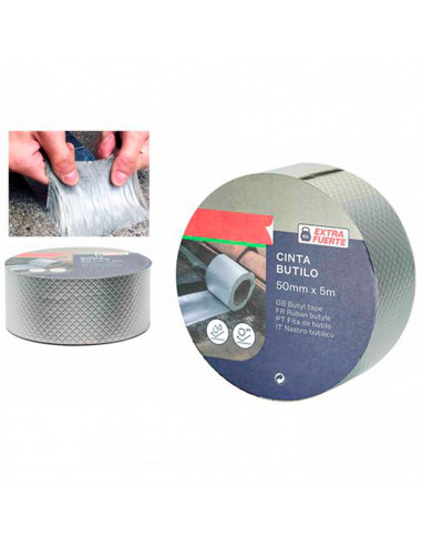 Tradineur - Cinta adhesiva de butilo, extra fuerte, impermeable, sellador multiusos, reparar fugas de agua, grietas, juntas, bri