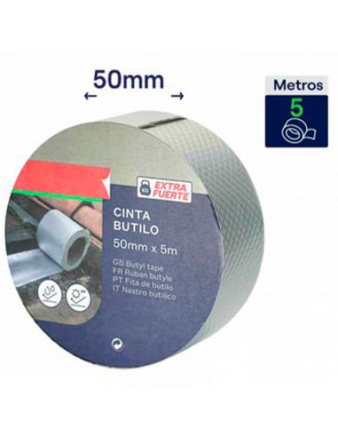 Tradineur - Cinta adhesiva de butilo, extra fuerte, impermeable, sellador multiusos, reparar fugas de agua, grietas, juntas, bri