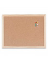 Tradineur - Tablero de corcho natural - Incluye chincheta y accesorios de fijación - Marco de madera resistente - 40 x 30 cm
