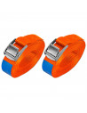Tradineur - Pack de 2 Correas de amarre con trinquete - Apto para motos, pickup, remolques, etc - Longitud de 5 Metros