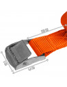 Tradineur - Pack de 2 Correas de amarre con trinquete - Apto para motos, pickup, remolques, etc - Longitud de 5 Metros