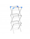 Tradineur - Tendedero de metal con 3 alturas para secar la colada de 129 x 47 x 44 cm. Tendal para secado de ropa, válido para i