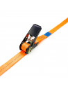 Tradineur - Pack de 2 Correas de amarre con trinquete - Ideal para motos, pickup, remolques, etc - Longitud de 2,5 Metros