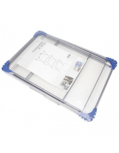 Tradineur - Tendedero de metal con 3 alturas para secar la colada de 129 x 47 x 44 cm. Tendal para secado de ropa, válido para i