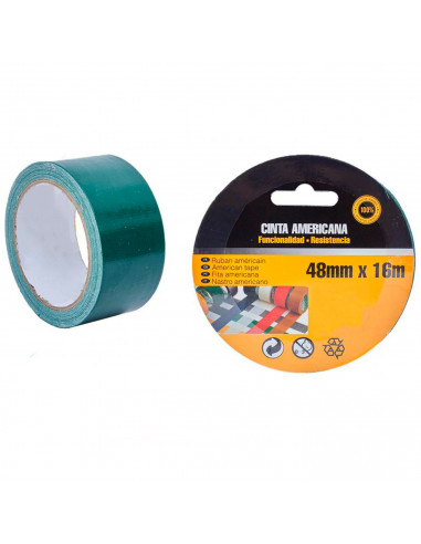 Tradineur - Cinta americana reforzada, fuerte adherencia, resistente, impermeable, corte fácil, reparar, sellar, reforzar, fijar