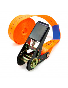 Tradineur - Correa de amarre con trinquete - Apto para motos, pickup, remolques, etc - Longitud de 5 Metros