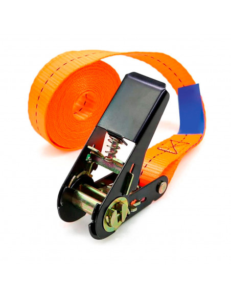 Tradineur - Correa de amarre con trinquete - Apto para motos, pickup, remolques, etc - Longitud de 5 Metros