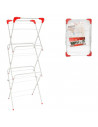 Tradineur - Tendedero de metal con 3 alturas para secar la colada de 129 x 47 x 44 cm. Tendal para secado de ropa, válido para i