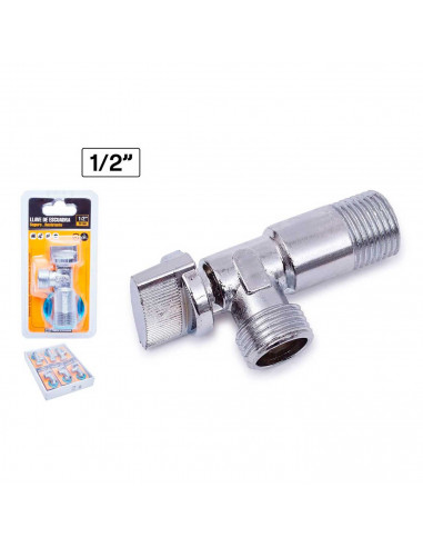 Tradineur - Llave de escuadra para grifos de 1/2" - Fabricación de acero - Herramienta definitiva para fijar sujetadores industr