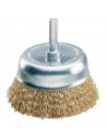 Tradineur - Cepillo de alambre para taladro, atornillador - Cepillo de acero para madera y metal - Eliminación de óxido, lijado