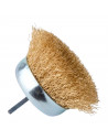Tradineur - Cepillo de alambre para taladro, atornillador - Cepillo de acero para madera y metal - Eliminación de óxido, lijado