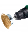 Tradineur - Cepillo de alambre para taladro, atornillador - Cepillo de acero para madera y metal - Eliminación de óxido, lijado