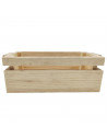 Tradineur - Set de 2 cajas de madera con asas, recipientes multiusos rectangulares, almacenaje de herramientas, accesorios de pi