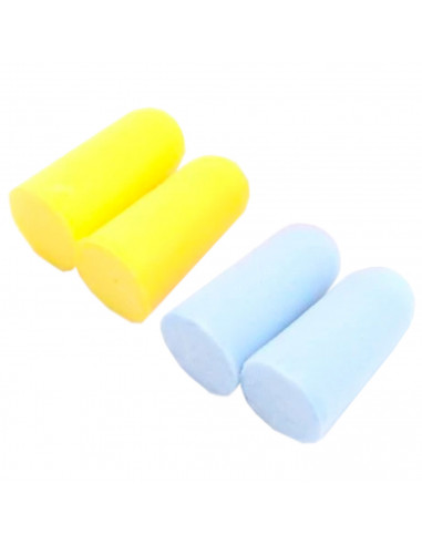 Tradineur - Pack de 4 tapones para oídos - Fabricado en Espuma - Apto para viajes, descanso y lectura - Diseño Ergonómico - Colo