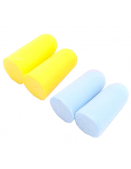Tradineur - Pack de 4 tapones para oídos - Fabricado en Espuma - Apto para viajes, descanso y lectura - Diseño Ergonómico - Colo