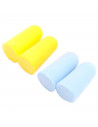 Tradineur - Pack de 4 tapones para oídos - Fabricado en Espuma - Apto para viajes, descanso y lectura - Diseño Ergonómico - Colo